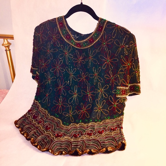 Laurence Kazar - Vintage 🕰 beaded top - Picture 8 of 8